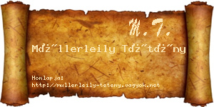 Müllerleily Tétény névjegykártya